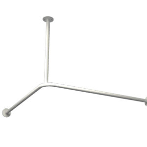 25 PBB 900 DRĄŻEK ZASŁONY PRYSZNICOWEJ DŁ.900/900/500MM. BIAŁY